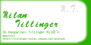 milan tillinger business card